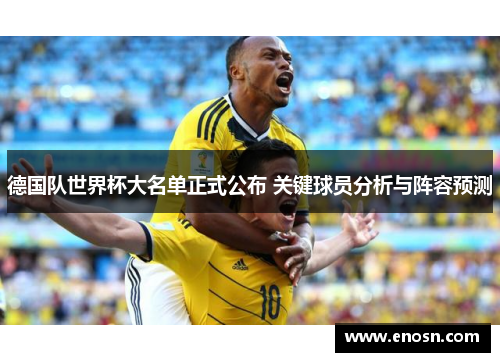 德国队世界杯大名单正式公布 关键球员分析与阵容预测